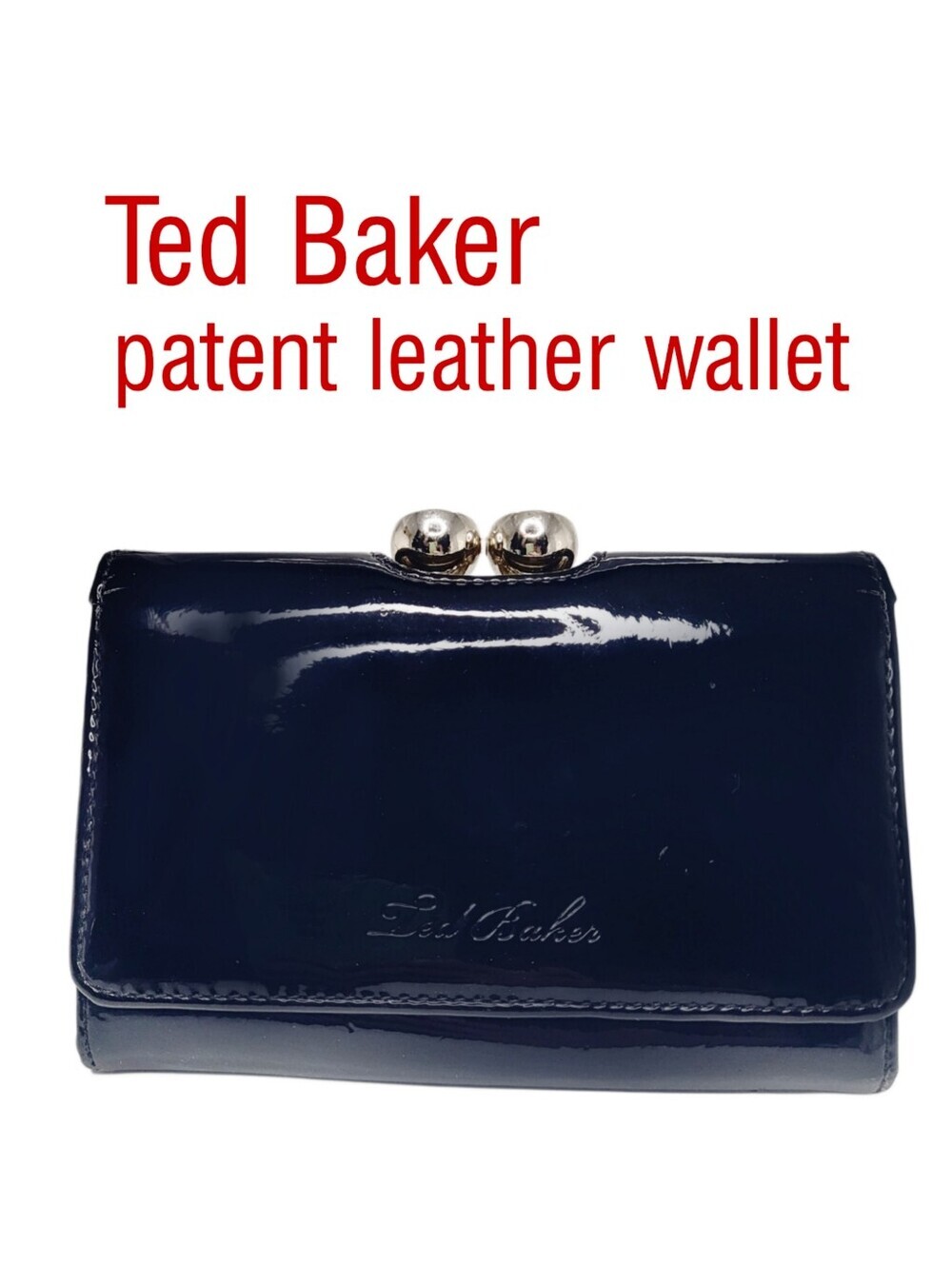 Ted Baker Brand New Black Patent Leather Wallet
